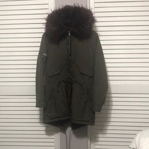 S13 Hunter Green Parka winter coat